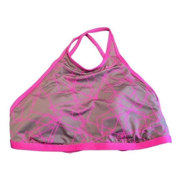 nike Adjustable High-Neck Top (Fuchsia Blast) Women's Swimwear, Multi - Picture 4 of 13